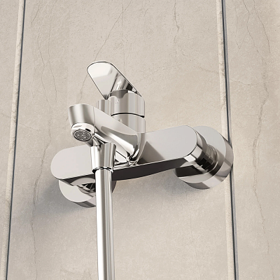 Vitra Flow Round Набор смесителей 3-в-1 (смеситель для раковины, ванны, душ. гарнитур) A42302EXP