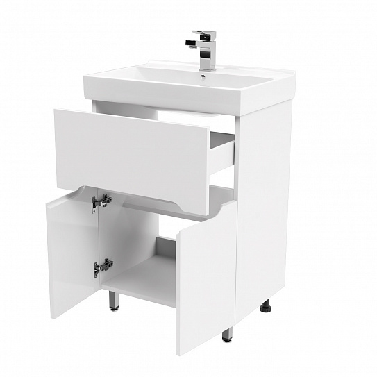 Тумба напольная MIRSANT Soho Quadro Light 60 УТ000073635 (раковина Fest-60)