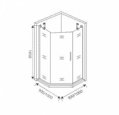 Душевое ограждение Good Door MOKKA PNT-90-C-WE