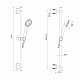 Комплект Iddis смеситель для ванны  Plank c душевым гарнитуром Niagara PLASB02i02WA+NIA1F65M16