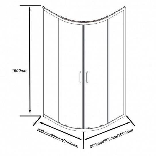 Душевой уголок GoodDoor Cube R-100-C-CH 100х100 хром КУ00003