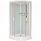 Душевая кабина Frank F409M White низкий поддон , матовые стекла , профиль белый