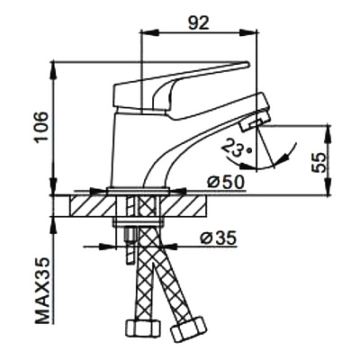 Смеситель для раковины Frap H13 F1013