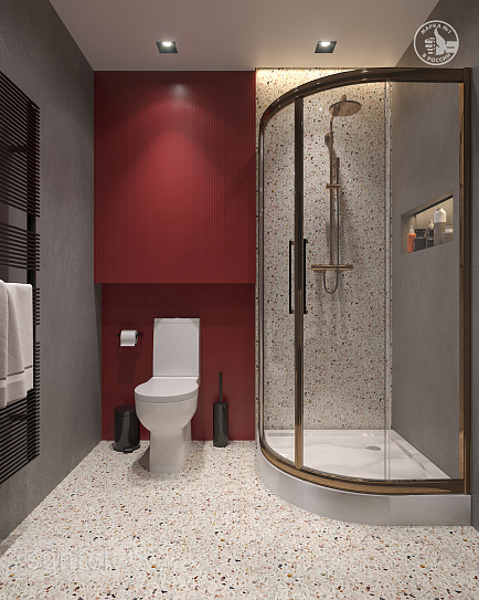 Душевой поддон 90х90 Santek Палермо четверть круга белый, 1WH302478