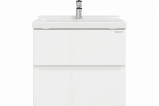 Тумба под раковину Эвада 70 подвесная, белая Onika 107059 (рак 124295 в комплект не входит)