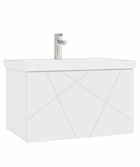 Тумба с раковиной Vigo Geometry 600-0-1 навесная бетон