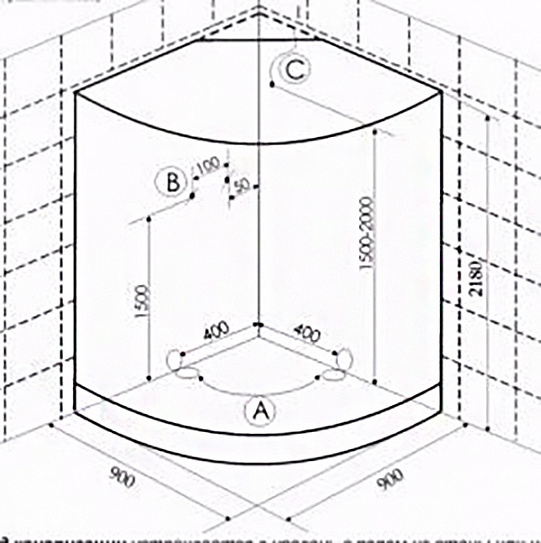 Душевая кабина 90х90 Frank F605