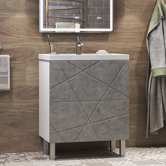 Тумба напольная Vigo Geometry 600-0-2 (под ум Фостер) tn.bsf.GEO.FOS.60.2Y бетон