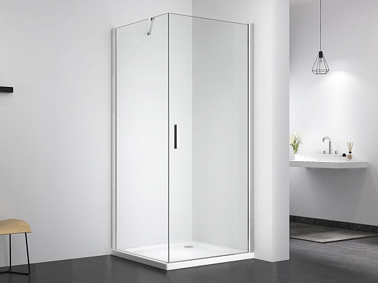 Душевое ограждение 100х100 MONTEREY EX-217 хром прозрачное стекло 8мм