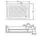 Душевой поддон акриловый RGW Acrylic B/CL-S 80x100 16180280-51