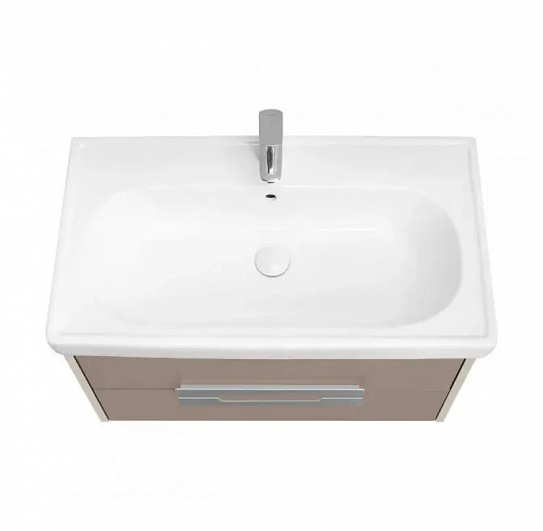 Тумба с раковиной 85 см подвесная AQUATON Ар-Деко 85, кашемир