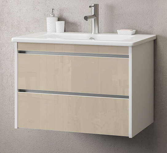 Тумба без раковины Smile Фреш 80 белый/бежевый