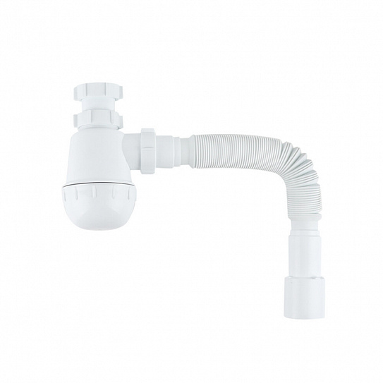 Сифон бутылочный, 1.1/2x40мм, с гофротрубой 40/50мм, IDDIS, 900A0G0010VD