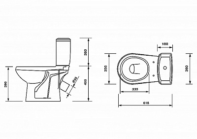 Унитаз-компакт Оскольская керамика Элисса-Оптима