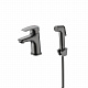 Смеситель для умывальника с гигиеническим душем, графит, Rora, Milardo RORGM01M08