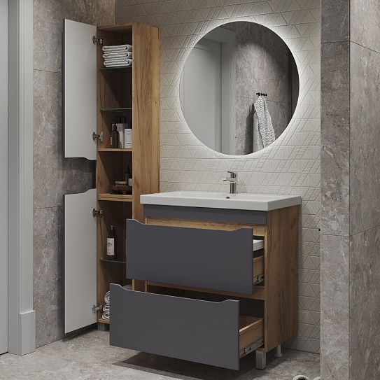 Тумба под раковину Wave 800-0-2 (Como) дуб золотой VIGO 385