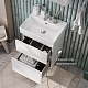 Тумба с раковиной Roca Oleta 80 белый матовый, 2 ящика, A857640501