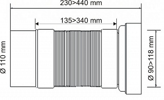 Фановая труба WC-F23P