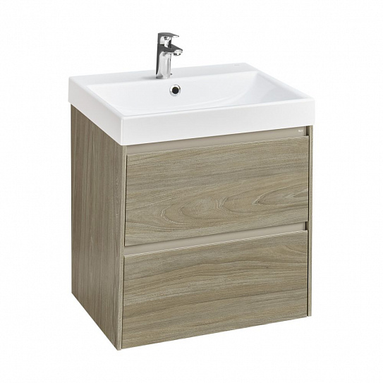 Тумба с раковиной Roca Ona 60 2 ящика A857613511, темный вяз