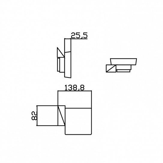 Мыльница настенная Boheme New Venturo 10313-Cr-B, хром/черный