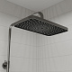 Душевая система с тропическим душем и изливом, матовый графит, Parker, IDDIS, PARGM3Fi06