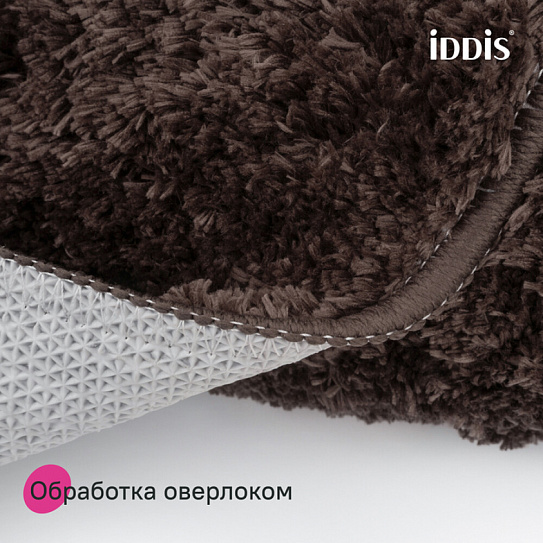 Коврик для ванной комнаты, 70x120, микрофибра, темно-коричневый Iddis BSQL08Mi12IT