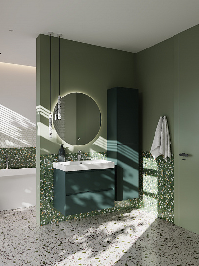 Тумба под раковину Roca Ona 800 зеленый матовый 2 ящика A857630513