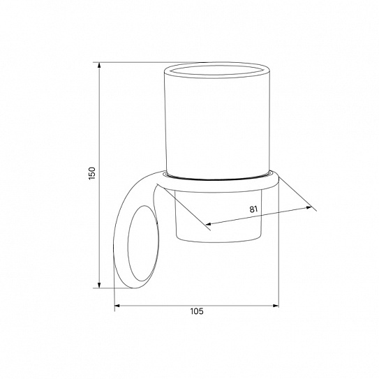 Подстаканник одинарный Iddis Oldie OLDBRC1i45