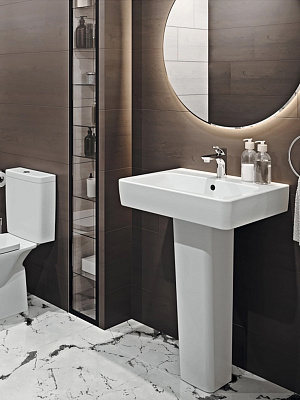 Раковина Santek Нео 55, фарфор, белая, прямоугольная,1WH302185