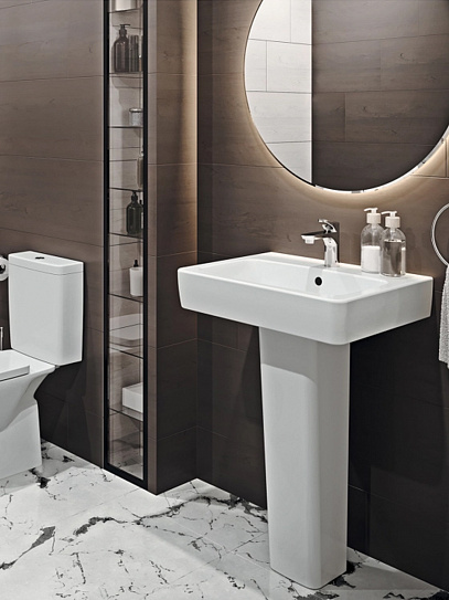 Раковина Santek Нео 55, фарфор, белая, прямоугольная,1WH302185