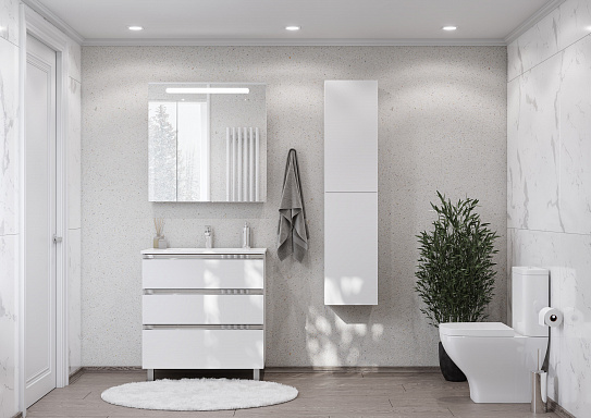 Тумба под раковину Roca The Gap 80 белый глянец 3 ящика A857406806