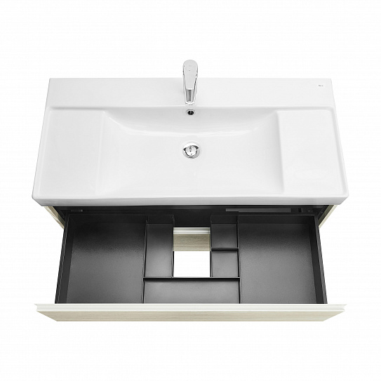 Тумба с раковиной Roca Ona 2 ящика 100 A857616512, светлый дуб