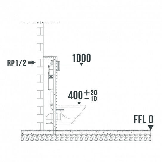 Инсталляция 3в1 для подвесных унитазов Monterey H508A , клавиша хром, шумоизоляционная плита