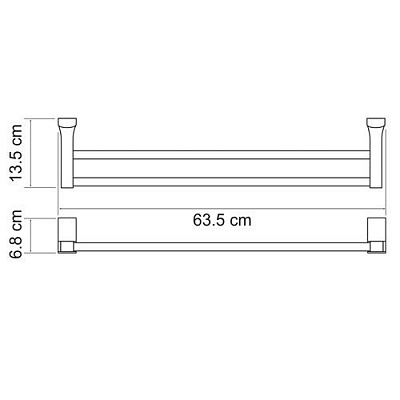 Штанга для полотенец двойная WasserKRAFT Leine K-5040