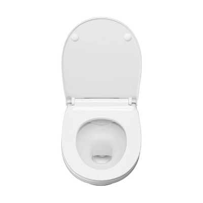 Подвесной унитаз безободковый с инсталляций Сантек Бореаль rimless (с тонким сиденьем, панель белая 1WH501832