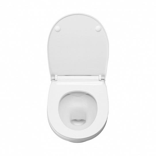 Подвесной унитаз безободковый с инсталляций Сантек Бореаль rimless (с тонким сиденьем, панель белая 1WH501832