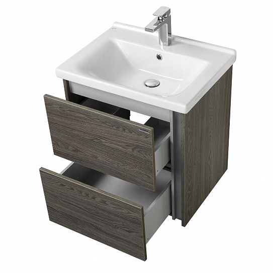 Тумба подвесная Акватон Стоун 60 грецкий орех 1A231401SXC80