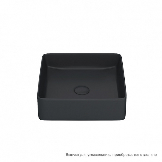 Раковина накладная 36 черная  Iddis Slide SLIBM01i27 квадратная