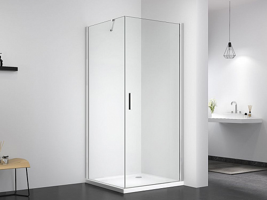 Душевое ограждение 90х90 MONTEREY EX-217 хром прозрачное стекло 8мм