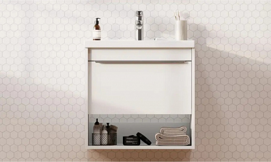 Тумба под раковину Aquaton Хоуп 60 1 створка, белый матовый 1A287201HP2B0 (под рак.146528)