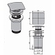 Слив 1 1/4 клик-клак с квадратной заглушкой AlcaPlast A393