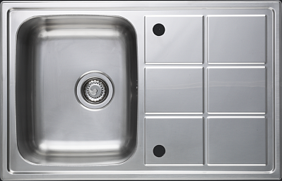 Мойка кухонная Longran Lotus LTL780.500, 78x50х20, декор лайн