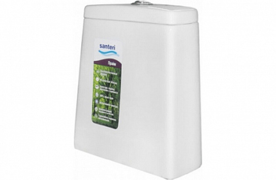 Бачок унитаза Santeri Прайм без арматуры, с крышкой (м/о расстояние 13см, нижний подвод)135254S000TBF