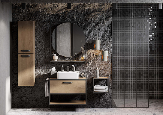 Тумба под накладную раковину Aquaton Лофт Фабрик 80 дуб кантри 1A242401LTDY0