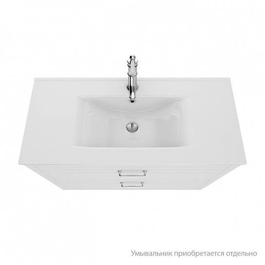 Тумба напольная 100 см IDDIS Oxford OXF10W1i95 белая (подходит к умывальнику 0131000i28)