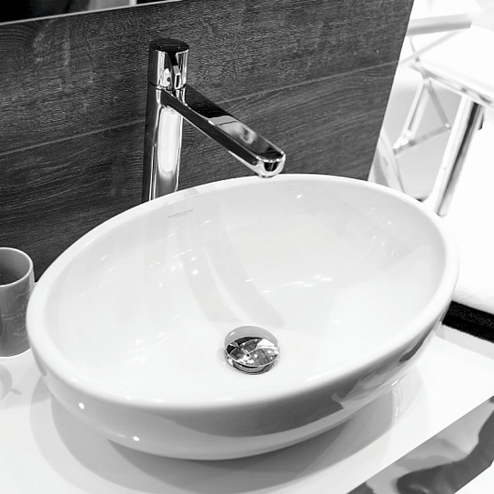 Раковина накладная 53 см Sanita Luxe Ringo RNGSLWB01 овальная