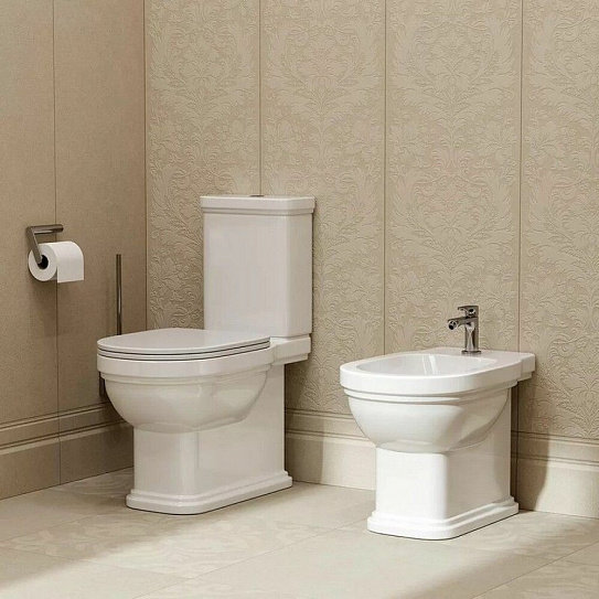 Биде POMPEI напольное, белое глянцевое Kerama Marazzi PObidet01