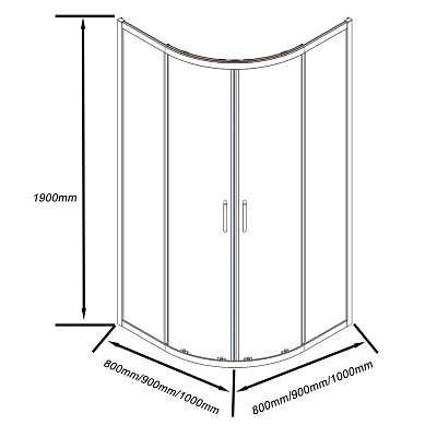 Душевой уголок GoodDoor Cube R-80-C-B 80х80 черный КУ00016