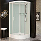 Душевая кабина Frank F409M White низкий поддон , матовые стекла , профиль белый