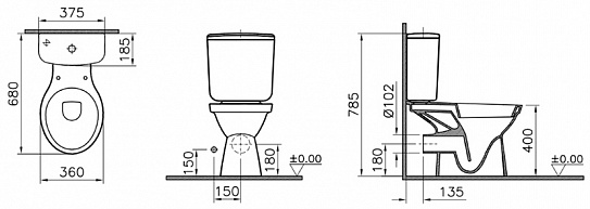 Унитаз-компакт Norm Fest 9780B099-7208